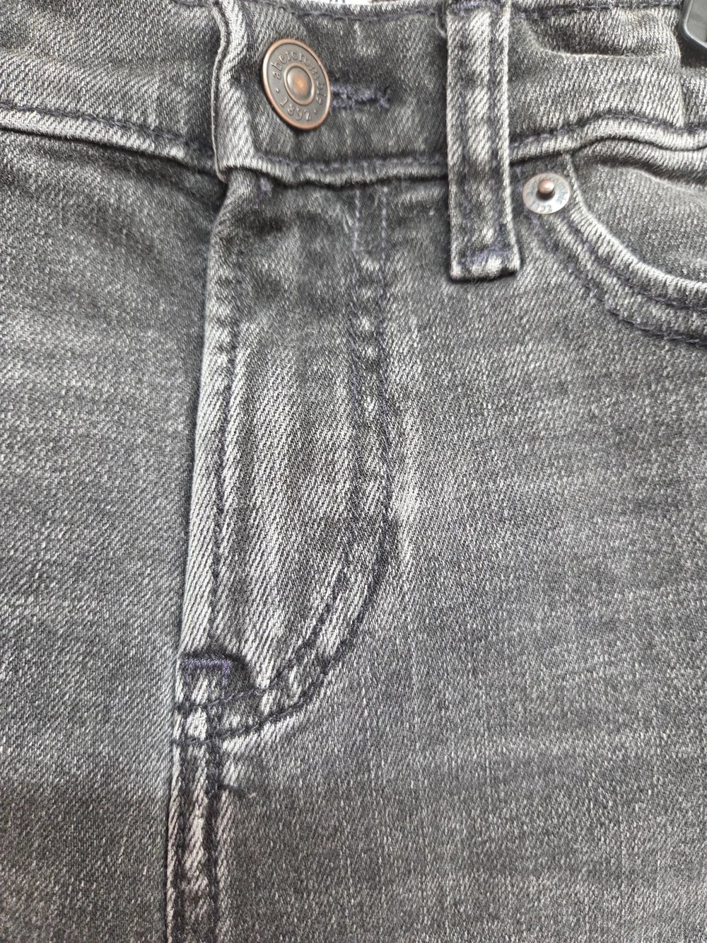 Abercrombie & Fitch Kid's Distressed Charcoal Gray Slim Jeans Shorts
